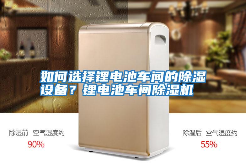 如何選擇鋰電池車間的除濕設備?鋰電池車間除濕機