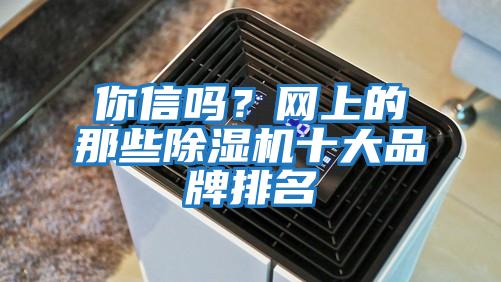 你信嗎？網上的那些除濕機十大品牌排名