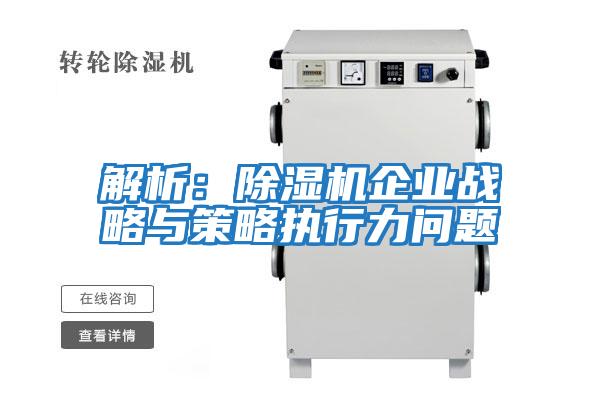 解析:除濕機(jī)企業(yè)戰(zhàn)略與策略執(zhí)行力問題