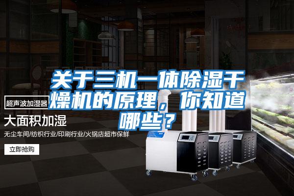 關于三機一體除濕干燥機的原理，你知道哪些？