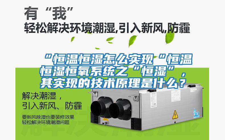 “恒溫恒濕怎么實現“恒溫恒濕恒氧系統之“恒濕”，其實現的技術原理是什么？