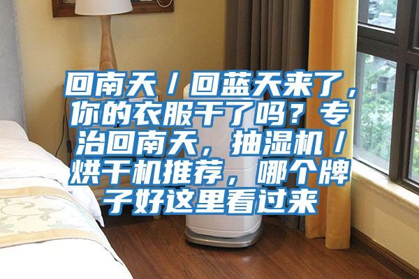 回南天／回藍(lán)天來(lái)了，你的衣服干了嗎？專(zhuān)治回南天，抽濕機(jī)／烘干機(jī)推薦，哪個(gè)牌子好這里看過(guò)來(lái)