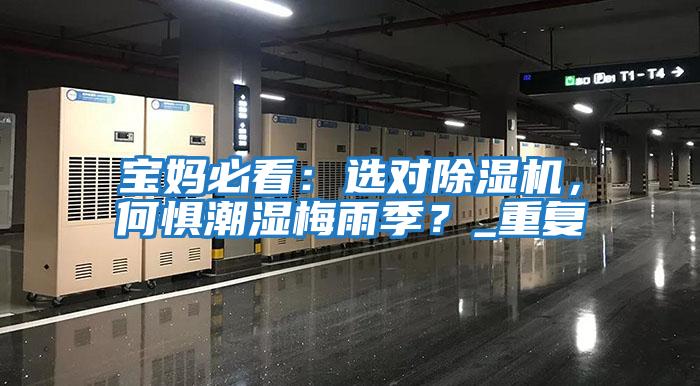 寶媽必看：選對除濕機，何懼潮濕梅雨季？_重復
