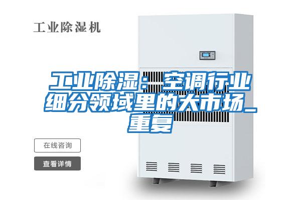 工業除濕:空調行業細分領域里的大市場_重復