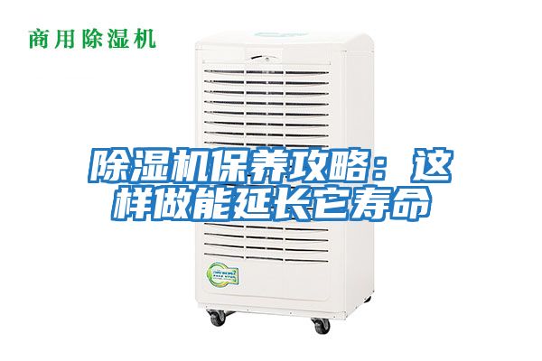 除濕機保養攻略:這樣做能延長它壽命