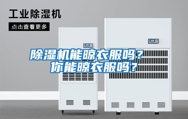 除濕機能晾衣服嗎? 你能晾衣服嗎?